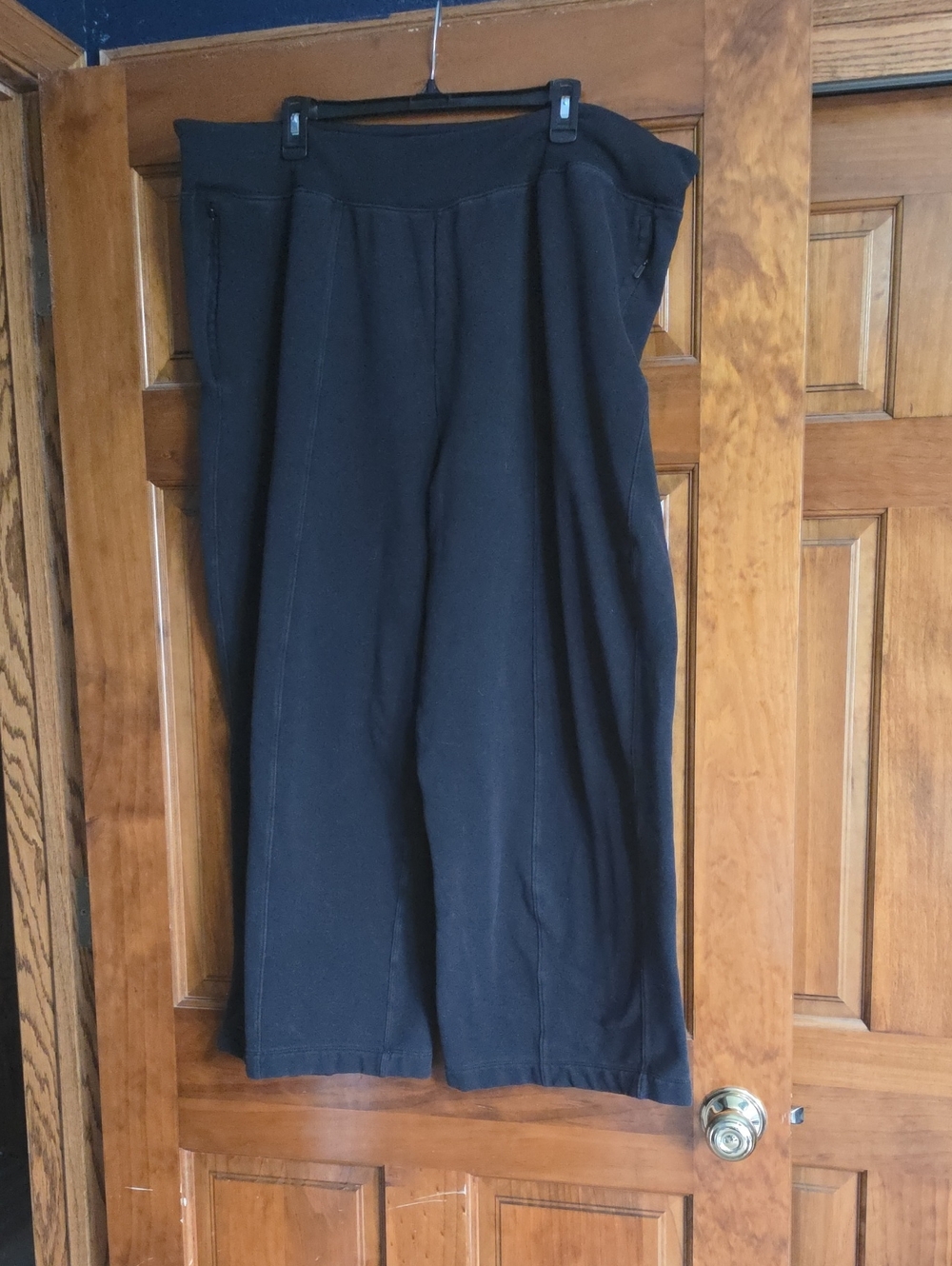 Athleta Black Wide-Leg Sweatpants